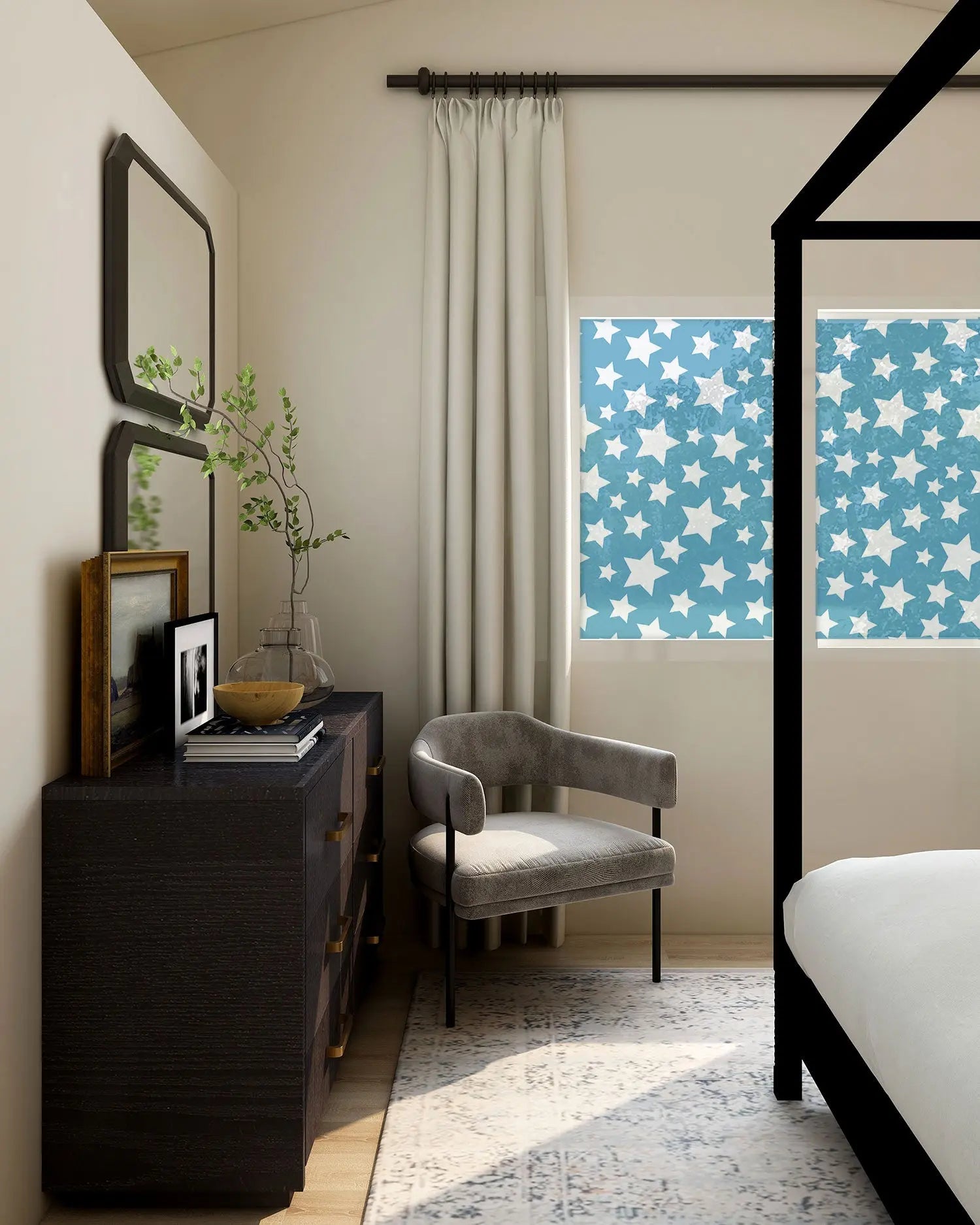 Vinilo para Ventanas Estrellas Azul freeshipping - Home and Living