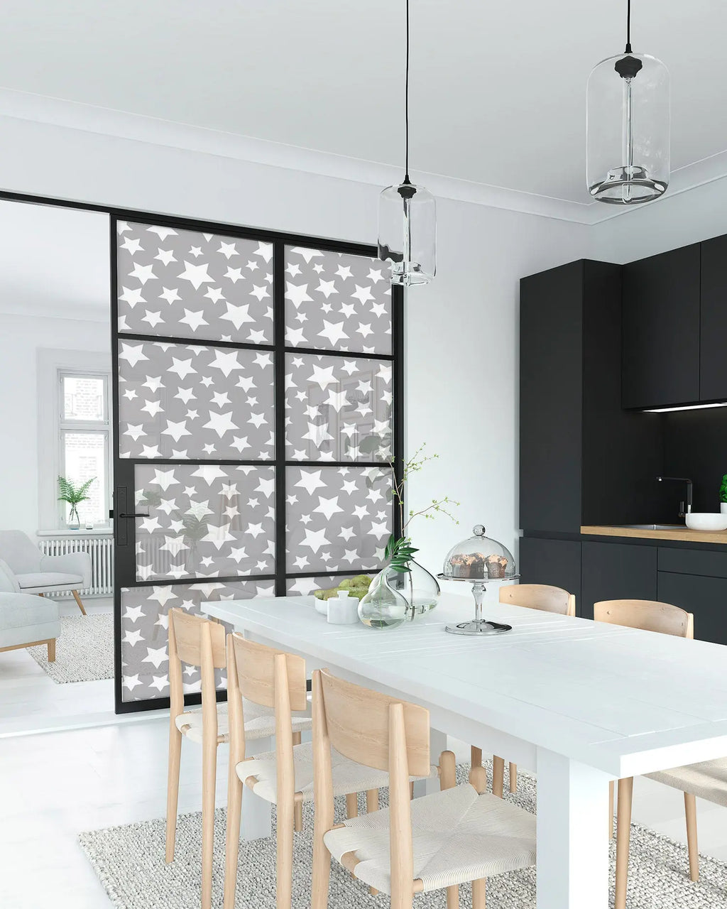 Vinilo para Ventanas Estrellas Gris freeshipping - Home and Living