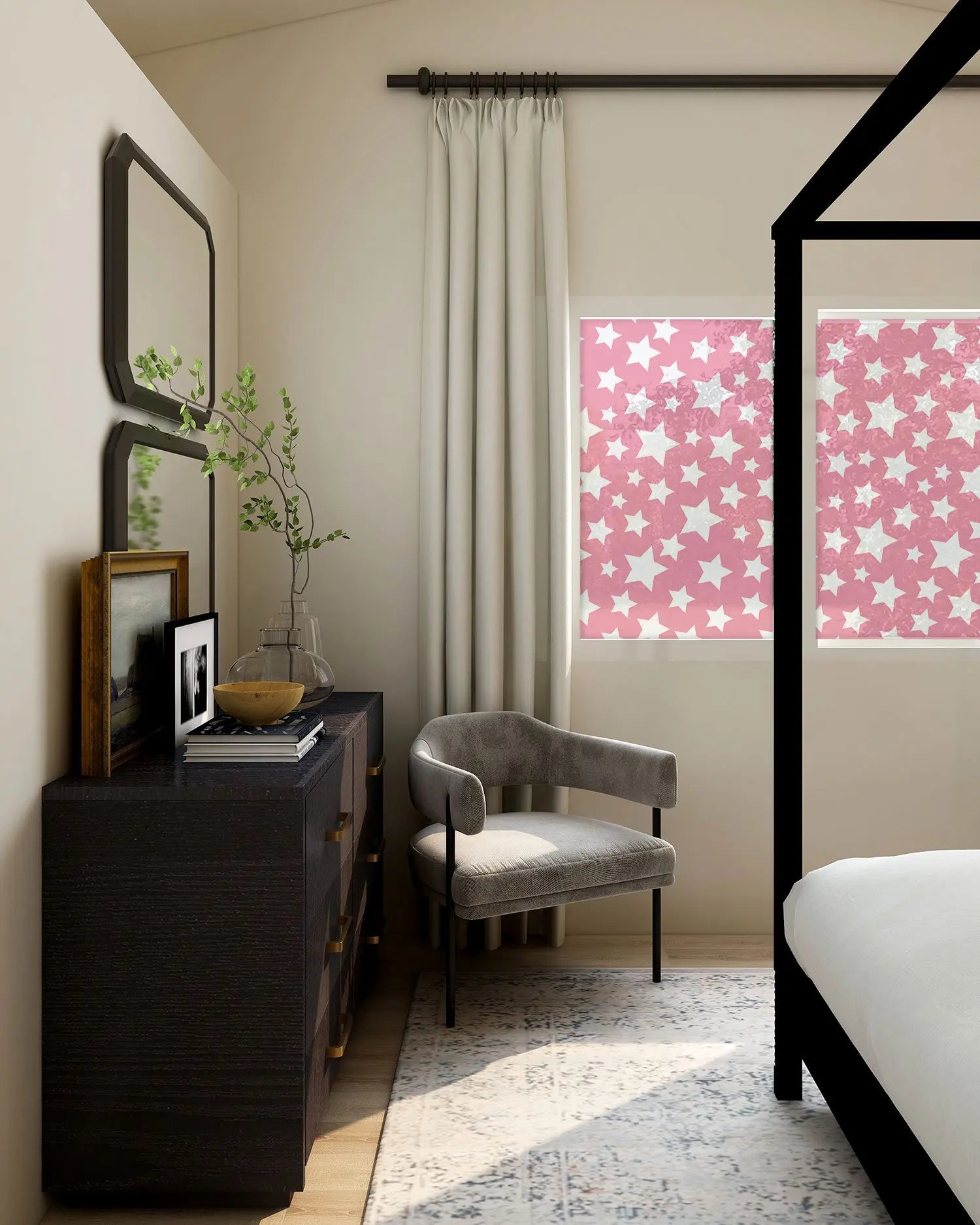 Vinilo para Ventanas Estrellas Rosa freeshipping - Home and Living