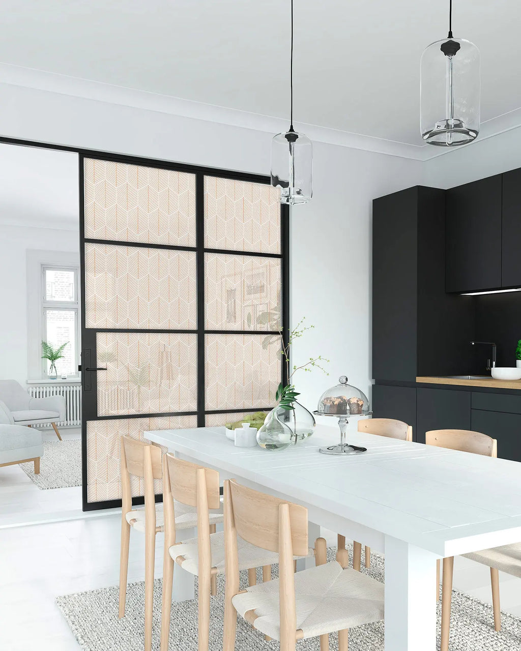 Vinilo para Ventanas Geometría Hojas freeshipping - Home and Living