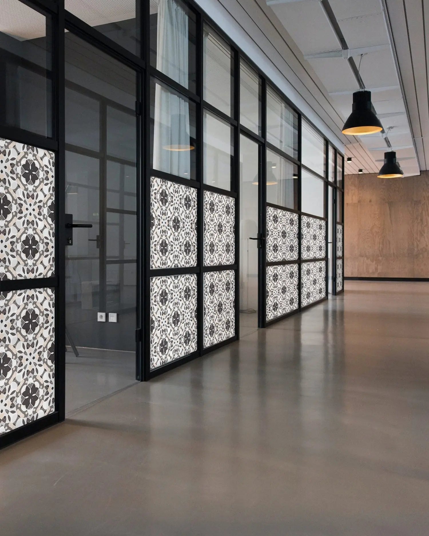 Vinilo para Ventanas Hidráulico Oriental Mosaico Gris freeshipping - Home and Living